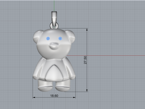 Bear pendant model 701 3D Print Model
