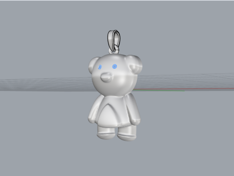 Bear pendant model 701 3D Print Model