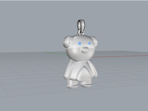 Bear pendant model 701 3D Print Model
