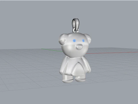 Bear pendant model 701 3D Print Model