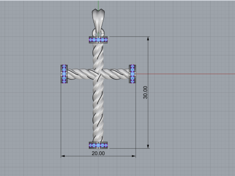 Croce in Filo modello 702 Modello di stampa 3D