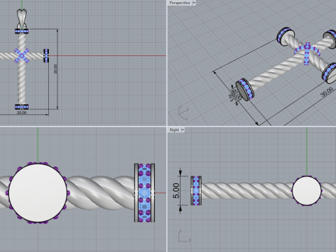 Wire cross model 703 3D Print Model