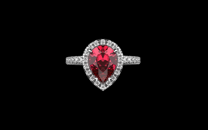 Pear shape engagement ring model 704 3D Print Model .c4d .max .obj .3ds .fbx .stl .blend 