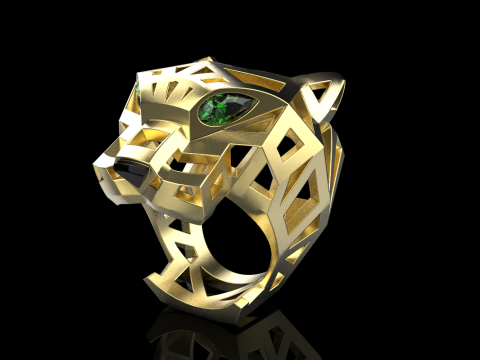 Panther ring model 705 3D Print Model
