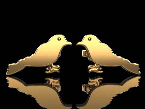 Kolczyk w kształcie ptaka model 706 Model do druku 3D