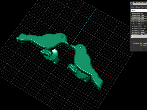 Bird stud earring model 706 3D Print Model