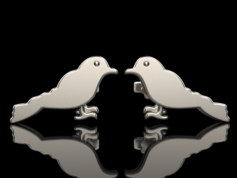 Bird stud earring model 706 3D Print Model