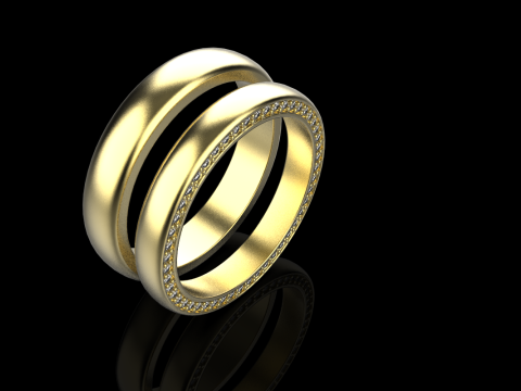 Eheringe Modell 708 3D Druckmodell