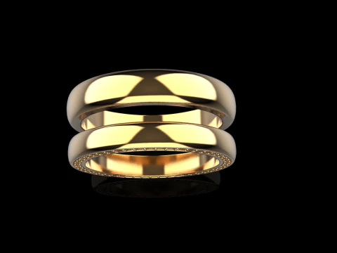 Wedding rings model 708 3D Print Model