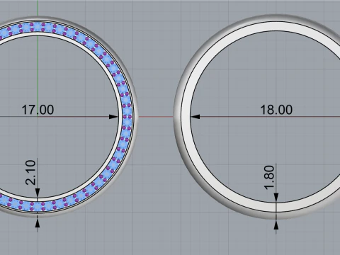 Wedding rings model 708 3D Print Model
