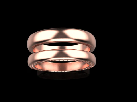 Wedding rings model 708 3D Print Model