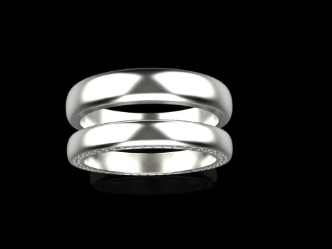 Wedding rings model 708 3D Print Model