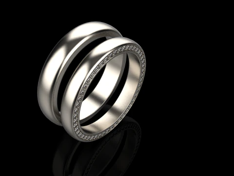 Wedding rings model 708 3D Print Model