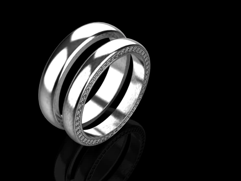 Wedding rings model 708 3D Print Model