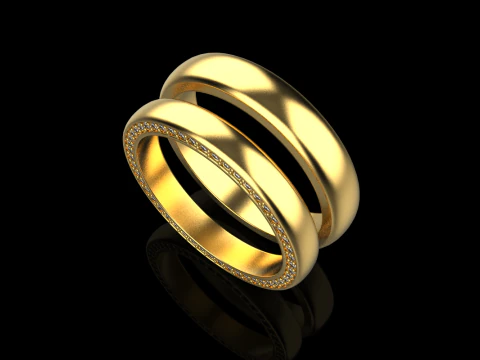 Wedding rings model 708 3D Print Model