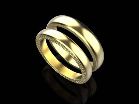 Wedding rings model 708 3D Print Model