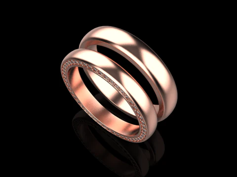 Wedding rings model 708 3D Print Model
