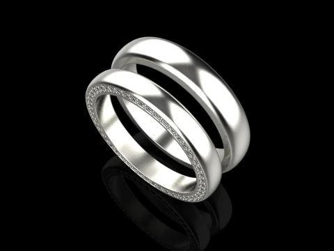 Wedding rings model 708 3D Print Model
