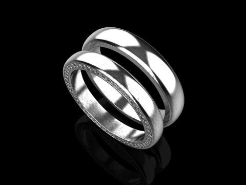 Wedding rings model 708 3D Print Model