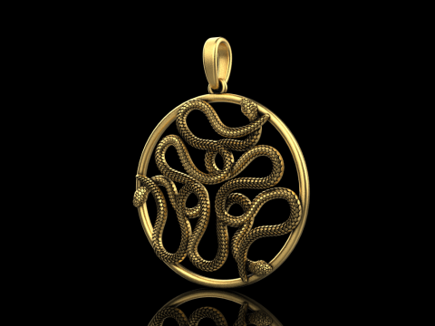 Yılan kolye modeli 709 3D Baskı Modeli