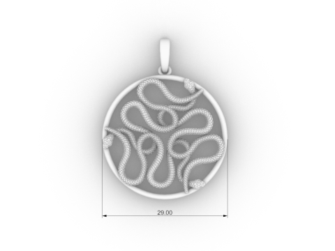 Yılan kolye modeli 709 3D Baskı Modeli