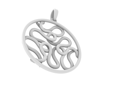 Yılan kolye modeli 709 3D Baskı Modeli