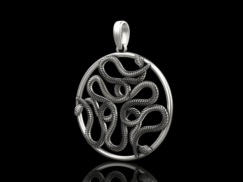 Yılan kolye modeli 709 3D Baskı Modeli