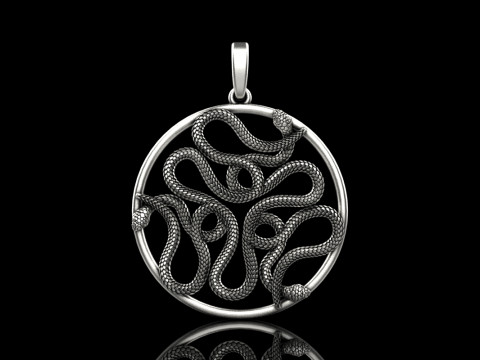 Yılan kolye modeli 709 3D Baskı Modeli