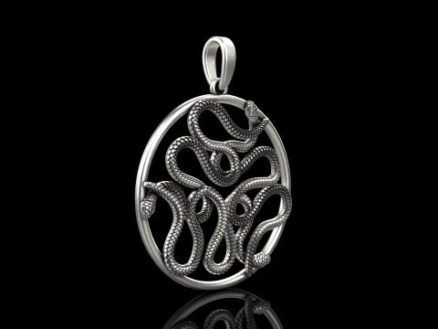 Yılan kolye modeli 709 3D Baskı Modeli