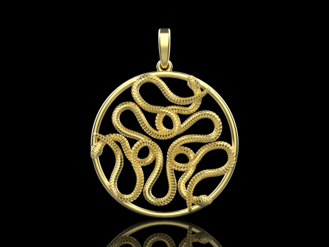 Yılan kolye modeli 709 3D Baskı Modeli