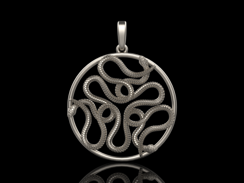 Yılan kolye modeli 709 3D Baskı Modeli