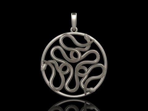 Snake pendant model 709 3D Print Model