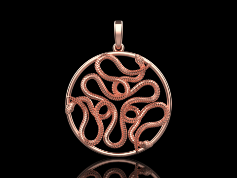 Yılan kolye modeli 709 3D Baskı Modeli