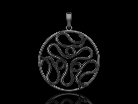 Yılan kolye modeli 709 3D Baskı Modeli