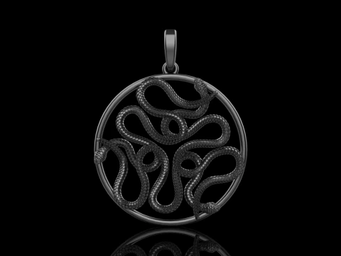 Snake pendant model 709 3D Print Model