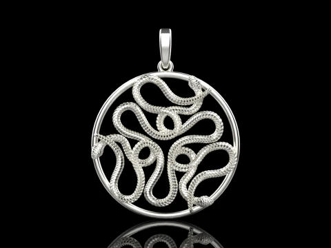 Snake pendant model 709 3D Print Model