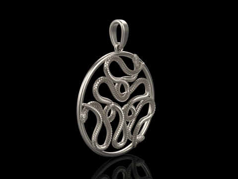 Yılan kolye modeli 709 3D Baskı Modeli