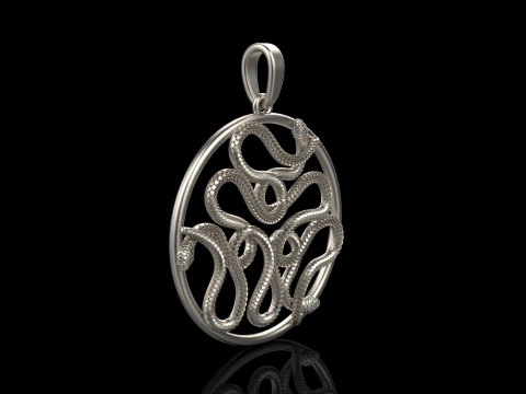 Snake pendant model 709 3D Print Model