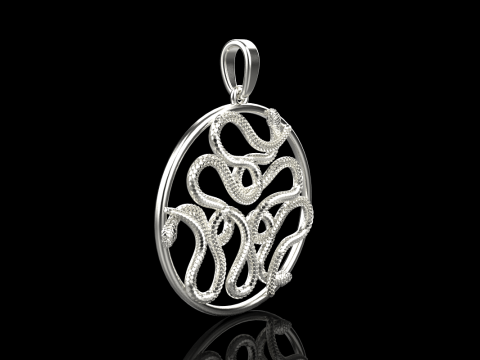 Yılan kolye modeli 709 3D Baskı Modeli