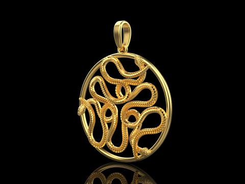 Yılan kolye modeli 709 3D Baskı Modeli