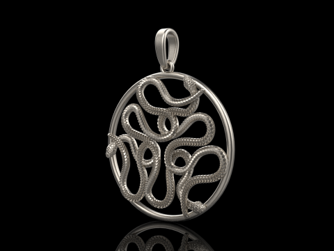 Yılan kolye modeli 709 3D Baskı Modeli