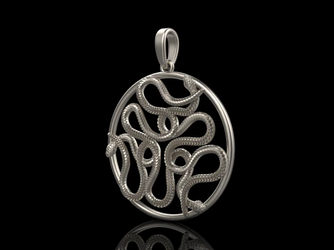 Snake pendant model 709 3D Print Model