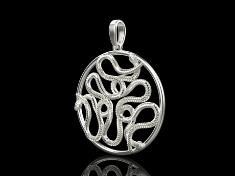 Snake pendant model 709 3D Print Model