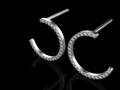 ラウンドスタッドピアス モデル711 3Dプリントモデル