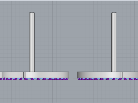 Кругла сережка-гвоздик модель 711 3D Принт Модель