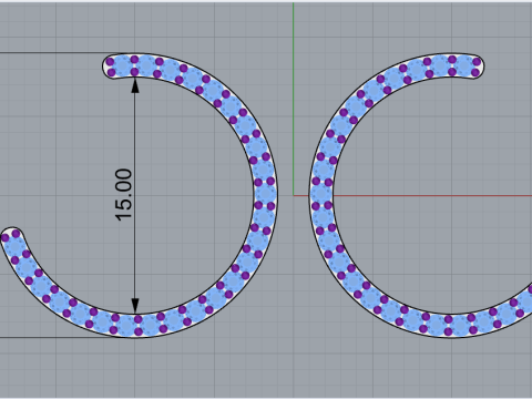 Кругла сережка-гвоздик модель 711 3D Принт Модель