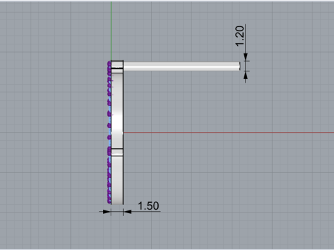 Кругла сережка-гвоздик модель 711 3D Принт Модель