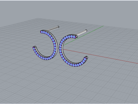 Кругла сережка-гвоздик модель 711 3D Принт Модель