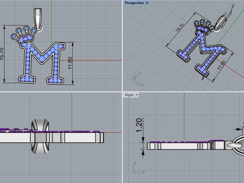 Initial pendant model 712 3D Print Model