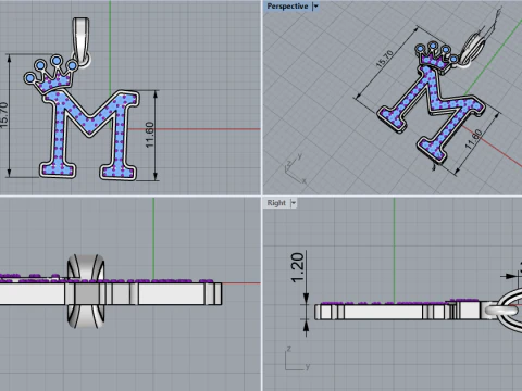 Initial pendant model 712 3D Print Model